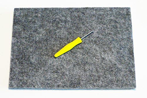Basteln – Prickel Filzunterlage (ca.175/120/11mm) +1 Prickel (ca.68mm) – (1x1set) - 2