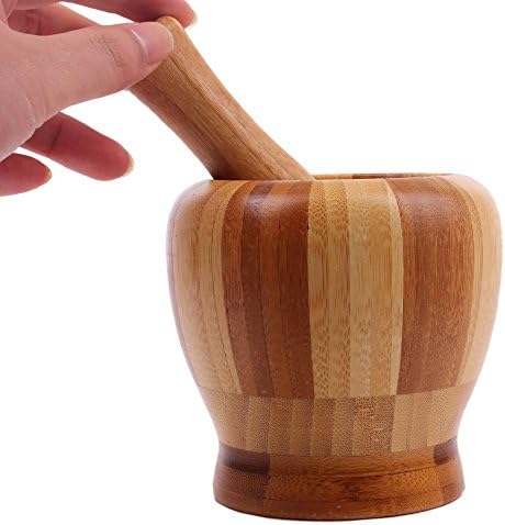 Kinashi Bamboo Mortar and Pestle 4.5inch 300ml Bowl