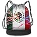 Produktbild DFBRV Cool Lightning Eagle Mexico Flag Drawstring Bag for Men & Women - Large Storage Waterproof Cinch Backpack Sackpack Tote Sack for Gym Travel