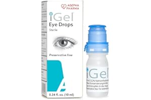 Gouttes pour les yeux secs et lentilles de contact IGel® | Larmes artificielles pour les yeux rouges et irrités | Gouttes pour les yeux à l'acide hyaluronique | Gouttes pour les yeux sans conservateur