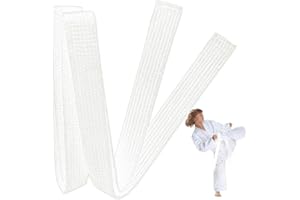 GJKLO Cinturón de kimono de kárate para niños de 160 cm, cinturón de judo, kárate, deportes, artes marciales(blanco)