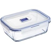 Luminarc 9207677 Pure Box Active &ndash; Airtight Rectangular Container, Glass | Transparent, rectangular format, lid with 4 locks