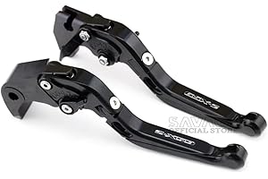 N/A GENERIC Folding Brake Clutch Levers For SUZUKI GSX-S GSXS 750 950 1000/F 2015-2021 Motorcycle Left Right Leavers Adjustable Foldable Extendable (Black,GSX-S 750)