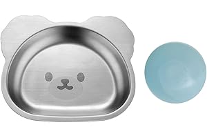 SELILE Edelstahl-Material Kinderteller Kantinen Abendessen Tabletts Kinder Lebensmittel Teller Cartoon Tierform für Erwachsene Kinder Edelstahl Kinderteller