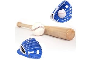 OISE ART STORE Trade Shop - Set Mazza Baseball + Palla 30" + Guantone 10 1/2 Inch Mazza Da Baseball Bastone Legno