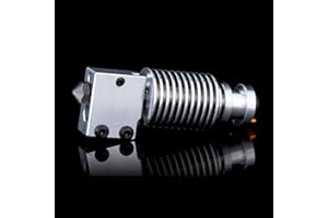 BZ 3D V6 Volcano All Metal Hotend,Volcano Hardened Steel Nozzle 0.4mm,Titanium Alloy Heatbreak for V6 Volcano Hotend,Prusa i3 MK2S MK3 MK3S Hotend,Titan,Dual Drive Extruder.