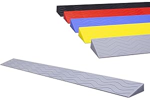 HOME UK Door Threshold Ramp, Kerb Ramp, Non-Slip Ramp 1 to 6.5 cm High, Household, Non-Slip Steps, Ramps, Door Opening for Bike, Wheelchair, Cleaning, Robot, Garage, Warehouse