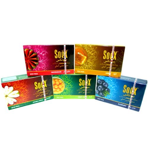 Dpnamron 5 X 50 g Soex Packs Non Tabac Narguilé 250 g kit pour narguilé Gifts Galore Huka