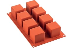 Silikomart Molde de Silicona Cube, Rojo