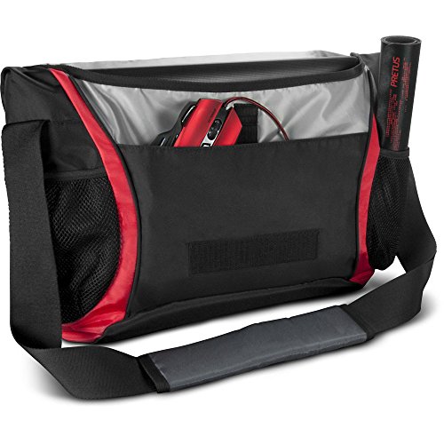 Speedlink Ascopa Core Gaming-Style Notebooktasche (Tragegriff, verstellbarer gepolsterter Schultergurt, geeignet für Laptop bis zu 40,9 cm (16,1 Zoll)) schwarz/rot - 3