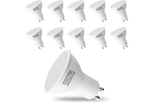 Aigostar - Bombilla Esmerilada LED GU10 8W, Luz calida 3000K, 640lm, Bajo consumo, no regulable - Paquete de 10 Unidades