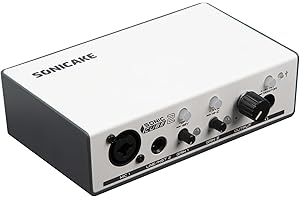 Sonicake Audio Interface professionale a doppio canale preamplificatore analogico con gamma dinamica e distorsione modellata digitale effetti DSP Sonic Cube II