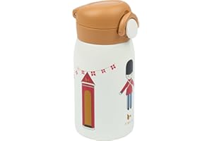 Fabelab Cantimplora para niños de 320 ml, botella de agua para niños, botella de agua de acero inoxidable, sin BPA, a prueba de fugas, botella de agua para niños