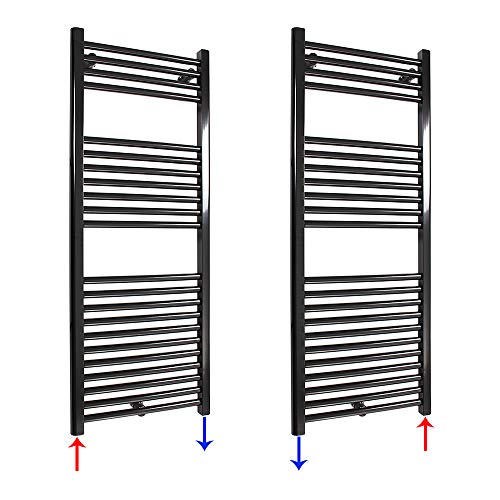 Preisvergleich Produktbild Heizkörper Badheizkörper Handtuchwärmer gerade schwarz alle Größen