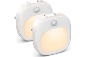 ANOPU Night Light Plug in Wall, 2 Pack Plug in Night Light Motion Sensor with 3 Colours, Motion Sensor Lights Indoors, Dimmable Night Light, Plug in Night Light for Hallway, Bedroom, Kids, Stairs, Kitchen