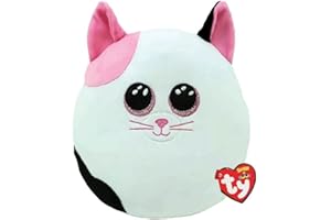 TY Squishy Beanies - Muffin il Gattino, Morbido Cuscino di Peluche con Occhioni Rosa Glitter, Idea Regalo per Grandi e Piccini, Tutti da Collezionare - 22 cm - T39222