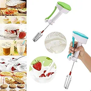 Niks Powerless Heavy Duty Gear System Hand Blender for Kitchen (Multi Colors)