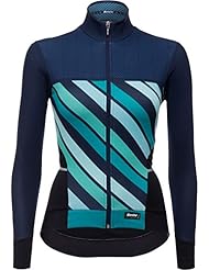 Maillot De Ciclismo De Manga Larga Para Mujer Santini 2017 Coral 2 Winter Azul (Xl , Azul)