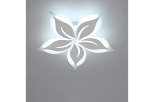 CIBITA Lampadario LED, 72W 6840LM Lampada da Soffitto Design Floreale, Lampadario Soggiorno Moderno in Acrilico per Camera da Letto, Diametro 60cm, Luce Fredda 6500K, 5 Luci