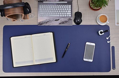 Mouse pad Oversized PU Leather Mouse Pad 35.4x15.7x0.07 inch,Xingzhao Multifunctional Large Office Writing Desk Computer leather Mat Mousepad,Best for Game / Office / Home Use(blue)