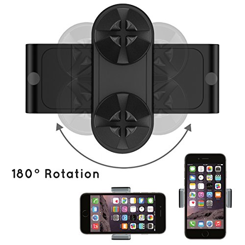 Supporto Cellulare Auto MAPUX Porta Cellulare Auto [2-Clip + 2-Slider Sistema] per iPhone, Samsung, Huawei, OnePlus, LG, Nexus, HTC, Nokia, Motorola, Sony e Altri