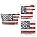 Women's Girls Make Up Bag Wash Bag Toiletry Cosmetics Wallet Pencil Pen Holder Organiser Pouch Case (L22 x H14 x W8 cm, DYE USA)
