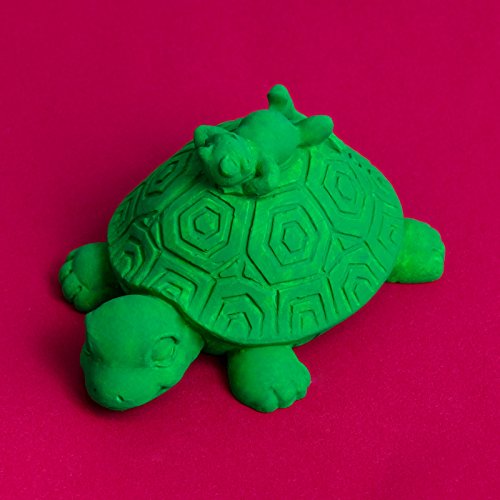 Silikonform im Schildkrötendesign mit kleinem Frosch, Herstellung von 3D-Seife, Kerze, Muffin, Kuchen, Gipsform, Wackelpudding, Mouse, Candle, Soap, Docht, und Eiswürfel, Deko, Gelee, Farbe: Rosa - 5