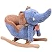 Homcom Children Kids Rocking Horse Toys Elephant Seat Toddlers Baby Toy Handle Grips Gift Brand New