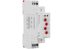 BROCO Rele Temporizador,Rele 220v,Relé Retardo de Tiempo,GRT8-S1 Mini temporizador de ciclo asimétrico ENCENDIDO/APAGADO Repetir ciclo de tiempo DIN Rail