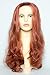 22" Ladies 3/4 Half Fall Wig - Wavy Style - Red Golden Ginger #130 - High Quality Kanekalon Heat Resistant Synthetic Fibre - Clip In Hair Piece Extension - Weight: 250g