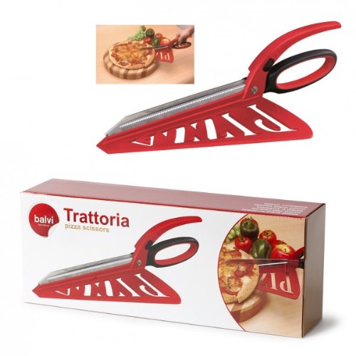 Design Pizzaschere mit Servierfläche