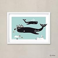 Poster WAL & PINGUINE Tierposter Illustration Plakat Kinderzimmer Design