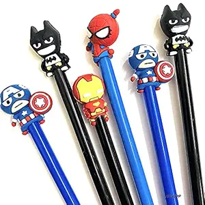 Own Box 12 Pcs Superhero Ball Pens set Navratri Gifts For Girls /Kanjak Gifts /Birthday Return Gifts In Bulk For Kids, Girls, Boys (Multicolour, Pack Of 12)