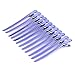 Purple Metal Section Clips Hairdressing Salon Clamps Hair Grip 12Pcs