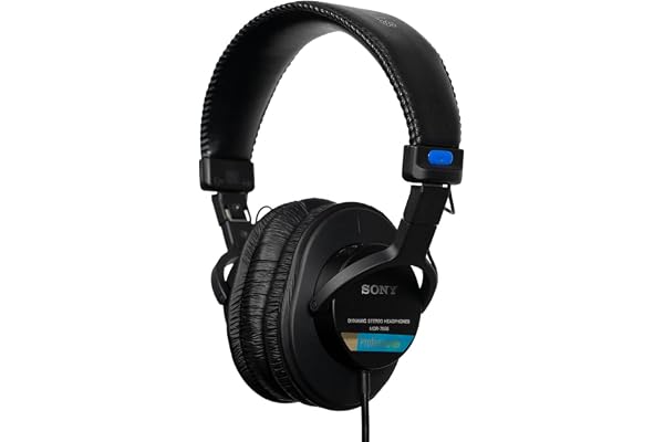 Sony MDR-7506, casque d'écoute studio fermé - filaire, gamme de fréquences 10Hz à 20kHz, idéal pour l'enregistrement et le mixage en studio, 63 Ohm, design léger et pliable (227g), noir