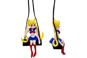 JXBBAAC Mignon Voiture Pendentif, Sailor Moon Auto Pièces, Ornements de Voiture, Voiture Rétroviseur Décoration, Voiture Intérieur Suspendu Rétroviseur Ornement Cadeaux d'anniversaire