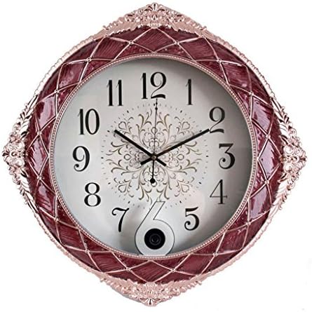 ZHDC® Korean Style European-style Wall Clock WIFI Monitors The Smart Clock Mobile Remote Monitoring European Style Personalized Home Wall Clocks Home wall clock ( Color : #3 )