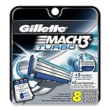 Gillette Mach3 Turbo Refill Cartridges, 8-Count Box