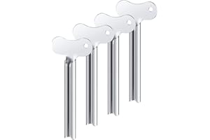 ‎QUESUC 4-Teiliger Griff Edelstahlpresse Zahnpasta, Kleber, Verschiedene Pastenpressen, Friseurwerkzeuge, Haarfärbepresse, Schlüsselform Rollenrohrpresse, Geeignet Für den Heimfriseursalon