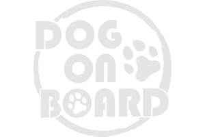 DualColorStampe Adesivo dog on board Stickers a forma di zampa di cane impronta cane a bordo decalcomania decal 0008 (Bianco Lucido)