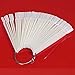 HuaYang 50 Tips Fan-shaped Nail Art Display Chart Polish Practice Board(White)