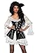 Produktbild 1001-kleine-Sachen at 5-TLG. Piraten Kostüm Piratenbraut : Kleid, Corsage, Hut, String, Netz-Strumpfhose Karneval Set Paty, Gr. XS-M (32-38)