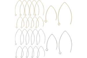 UNICRAFTALE 80 Uds 2 tamaños 304 Gancho para Pendientes de Acero Inoxidable Línea de Oreja con Tachuelas de Oreja de Acero Inoxidable Color Dorado DIY Regalos Creativos Pin 0.9mm