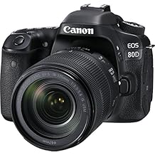 Canon EOS 80D 24.2MP Digital SLR Camera (Black) + EF-S 18-135mm f/3.5-5.6 Image Stabilization USM Lens Kit + 16GB Memory Card