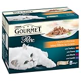 Purina Gourmet Perle Wet Cat Food Mini Fillets in Gravy, 12 x 85 g - Chef's Collection (Pack of 4)