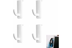 TUKNN Headphone Hook, Headset Holder, Monitor Stand Holder, 4 Pcs (White)