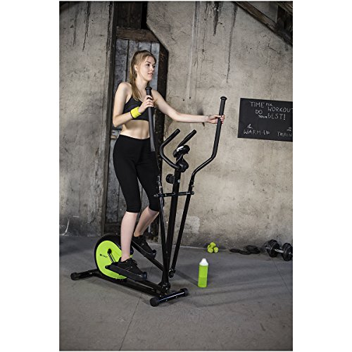 Fitkraft SLIMLINE Crosstrainer Ellipsentrainer mit Computer und Pulsmessung Schwarz Neue Modellnummer: FTKTORBMASL_Schwarz-grün_M - 11