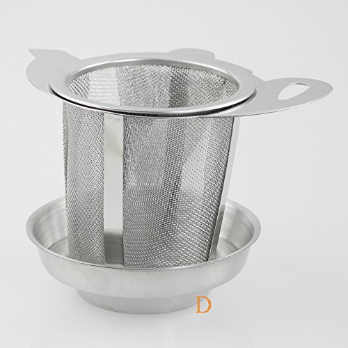 Preisvergleich Produktbild Teesieb mit Ablage aus Edelstahl
