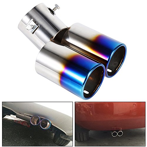 Embout Double Tuyau Échappement Universel - Ø Intérieur 55 Mm, Acier Inoxydable