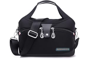 Fiorky Sac à bandoulière pour femme - Grande capacité - En tissu Oxford - Étanche - Antivol - Tendance - Pour les voyages - Sac à main pour maman